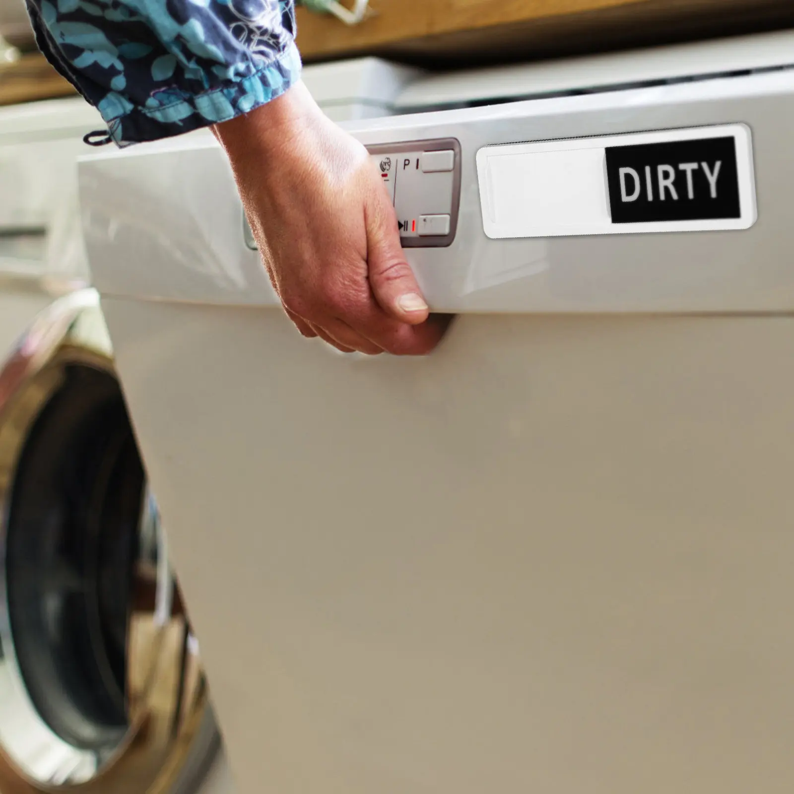 자석식 식기세척기 표시판 깨끗함/더러움 아크릴 슬라이드 표시기 식기세척기 도어용 강력 자석 주방 정리 용품