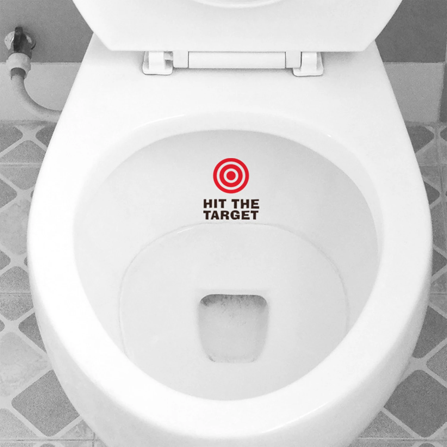 1PC Creative Hit The Target Toilet Stickers Home Decoration Wall Decals Mural Art Poster PVC Sticker on The Wall Toilet