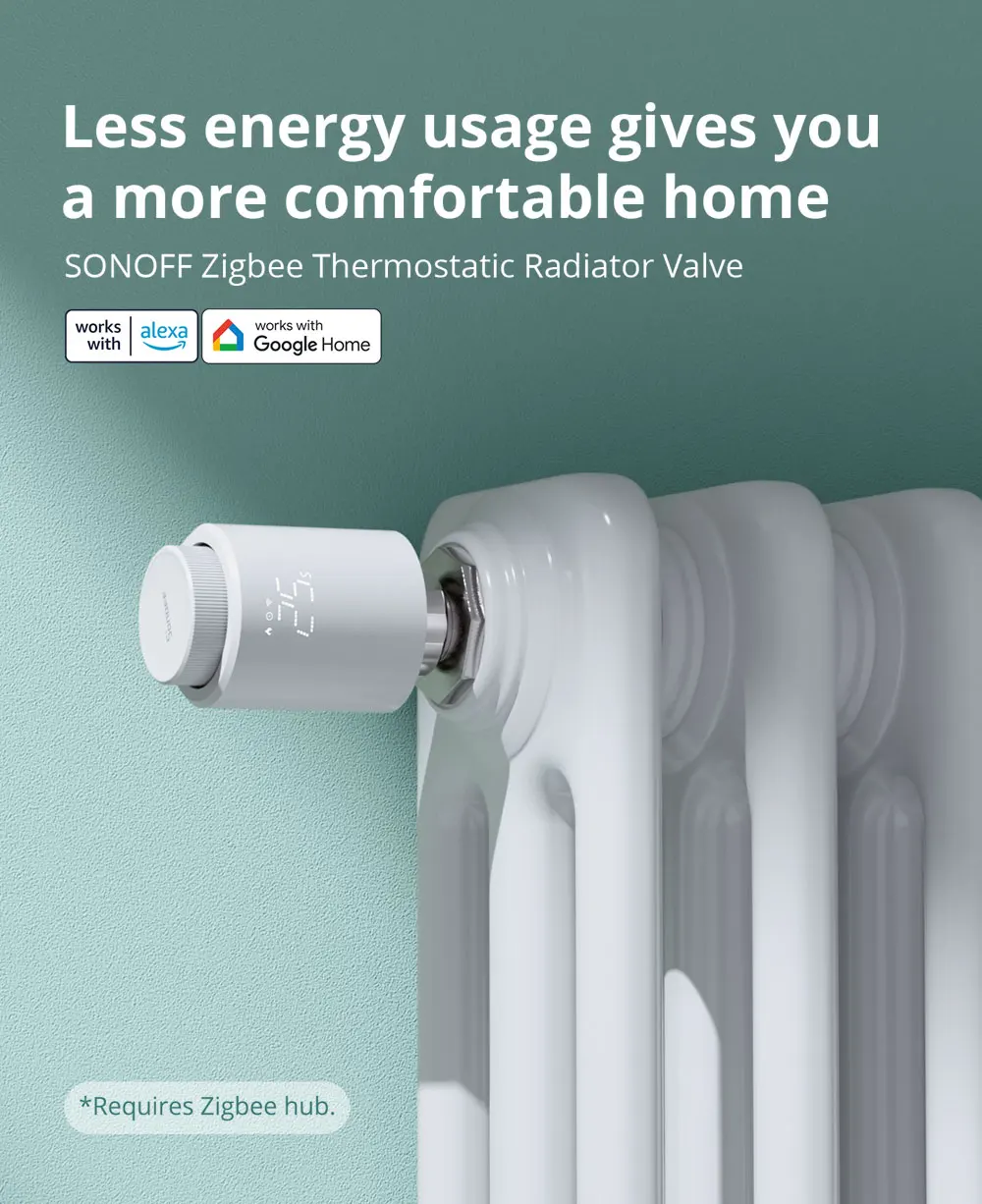 Zigbee Thermostatic Radiator Valve TRV-ZB  Ewelink Temperature Smart Remote Cont