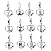 Huoonew Fit Original Pan Charm Bracelet 925 Silver I Love You Forever Yorkshire Dog Bead For Making DIY Memorial Berloque 1