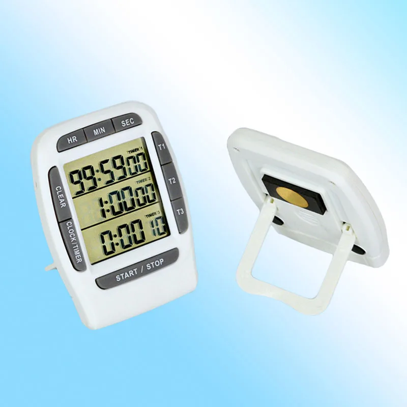 Description Picture 4 of itemDigital LCD Multi-Channel Count Down Up Timers Laboratory 3 Channel CountDown&Up Cooking Kitchen Sports Alarm Clock Timers