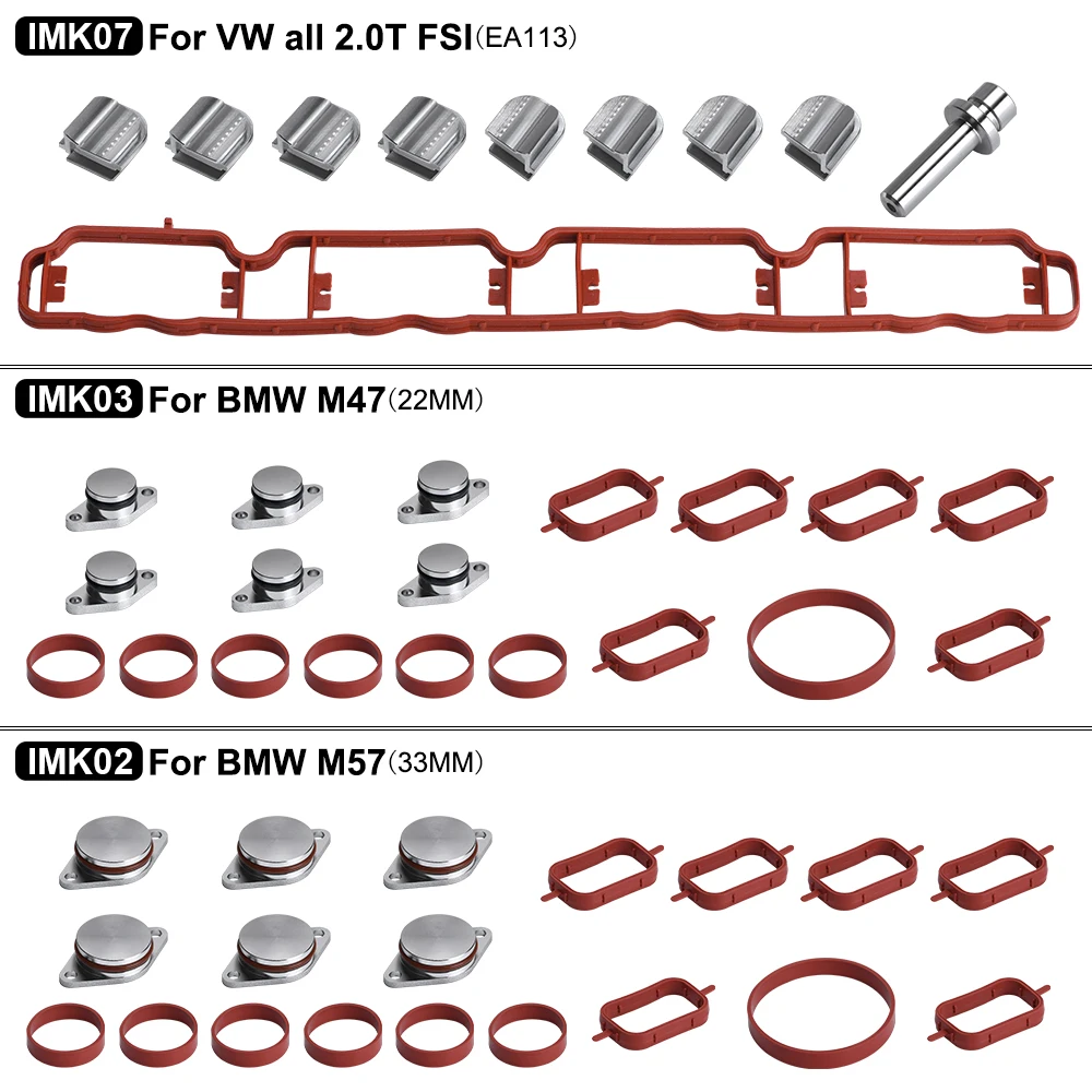 Swirl Flaps Repair Kit intake manifold Runner Flap Delete Gasket For Audi/VW EA113 2.0 TFSI