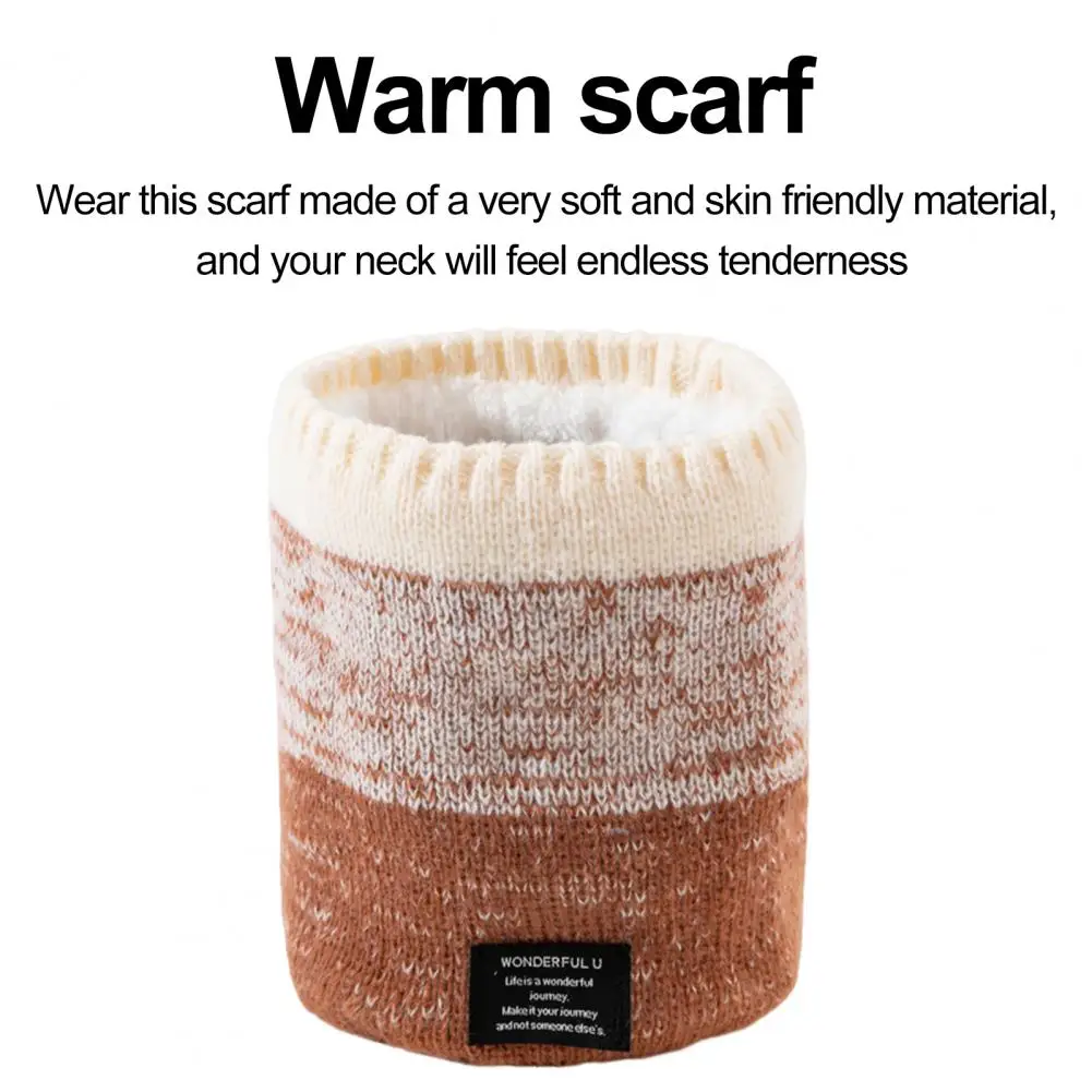 

Skiing Scarf Double Layered Plush Winter Scarf Windproof Elastic Warm Neck Warmer for Unisex Women's Outdoor Activities Women