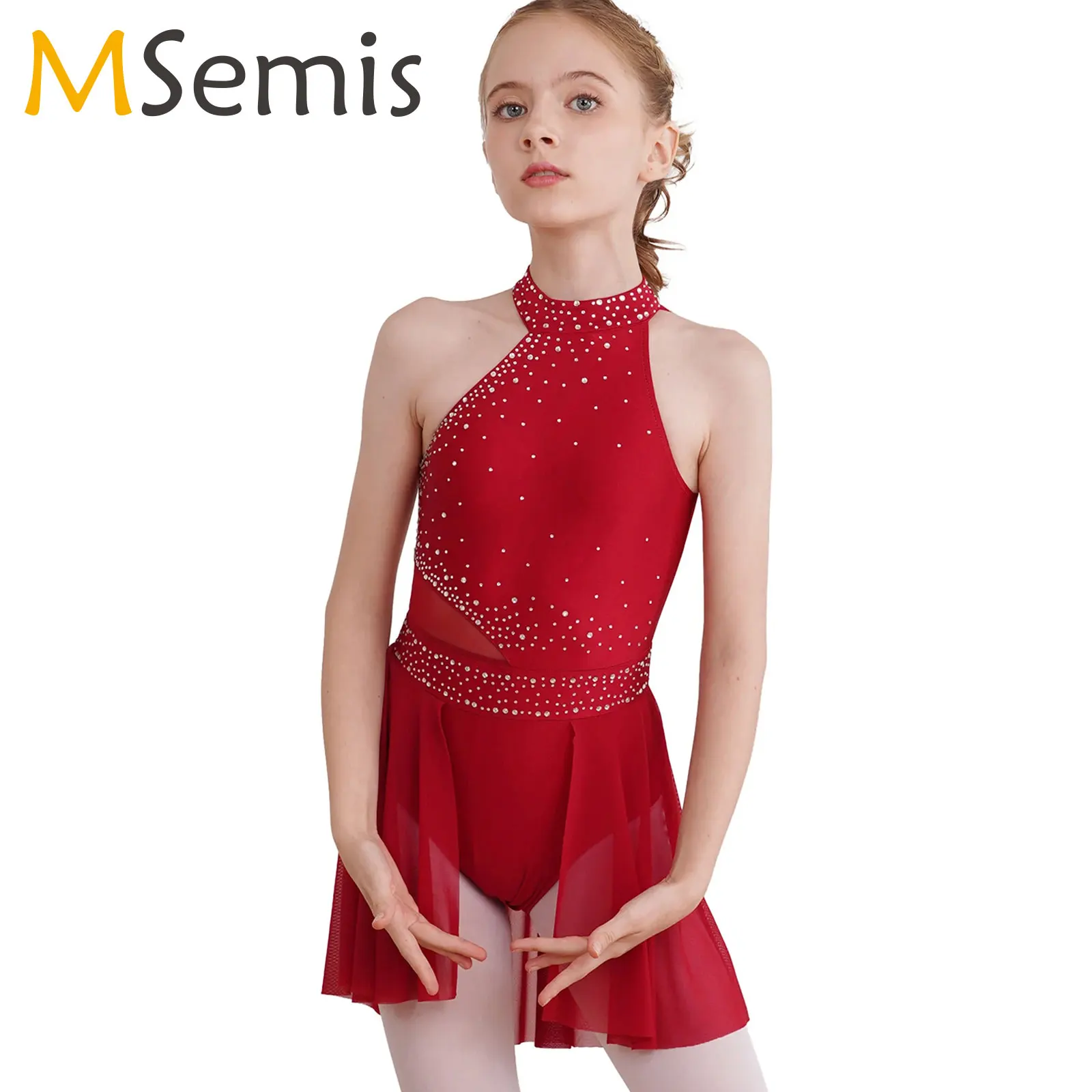 

Girls Ballet Leotard Dancewear Dress Kids Dance Class Gymnastics Lyrical Contemporary Dance Ballerina Clothing Performance Dress