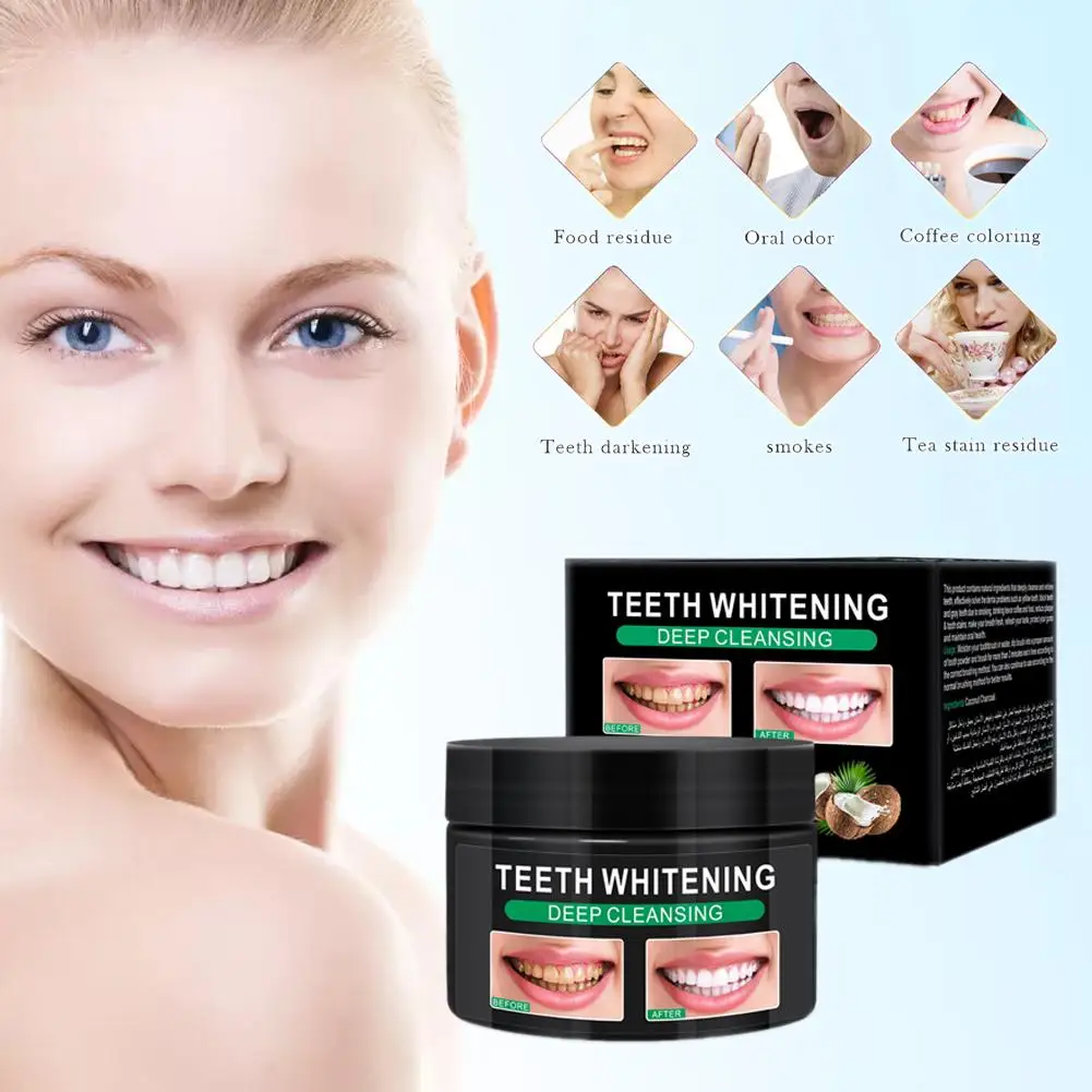 

Coconut Whitening Tooth Powder Teeth Cleaning Whitening Plaque Improve Remove Tooth Fresh Breath Dental Yellow Care Teeth R1T5