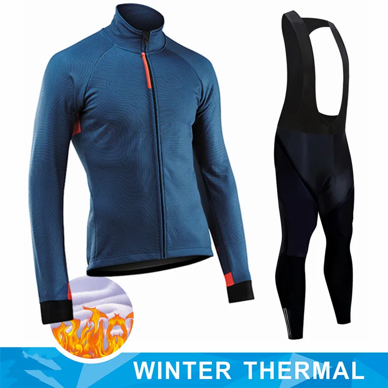Winter Fleece Men's 2023 Cycling Jersey Sets Mountian Bicycle Clothes Wear Ropa Ciclismo Racing Bike Clothing Team Cycling Suit