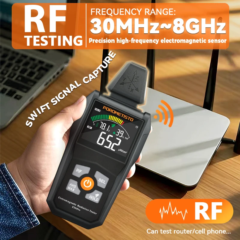 ET01Pro EMF Meter Magnetic Field Detector 5 In1 Electromagnetic Radiation Detector Magnetic Field Scanning Measuring Instrument radiation detector emf meter tester