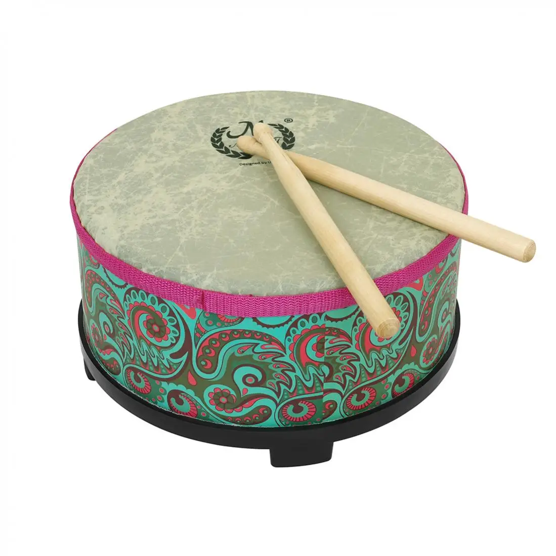 

10 Inch Floor Tom Drum for Kids with Drumsticks to make beautiful sound, Toy Educational Music Hand Drum