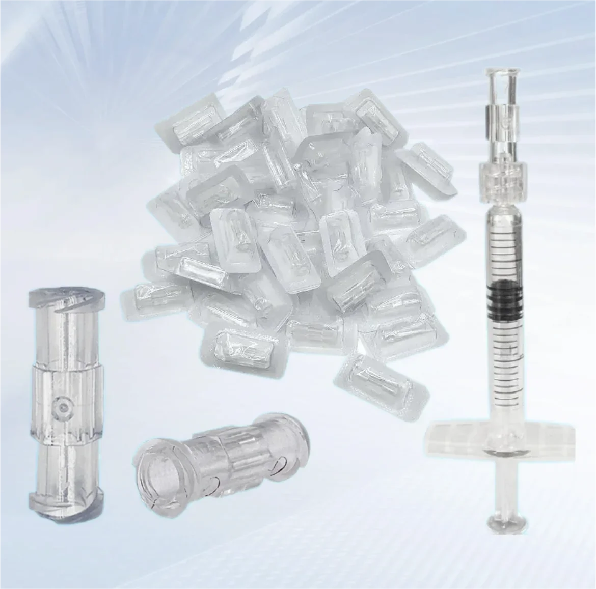 Syringe Thread Conversion Adhesive 10/50 /100Pcs Luer Syringe Connector Transparent For Pneumatic Parts Leak Proof