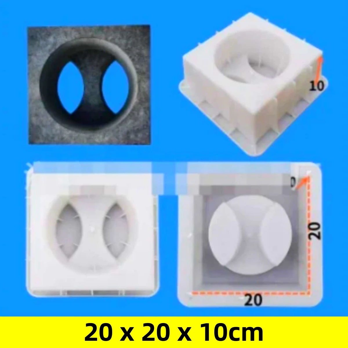 Cement Antique Hollow Brick Mold 26*20*7.3cm Carving Anti-Slip Concrete Plastic Paving Mold Cement Leveling Shovel Paving Tools concrete molds garden path molds