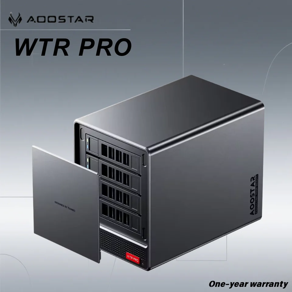 AOOSTAR WTR Pro NAS Mini PC Ryzen 7 5825U DDR4 * 2 3200MHz prise en charge 2.5/3.5 "HDD * 4 M.2*2 2280 NVMe 2.5G LAN WiFi6 ordinateur de bureau