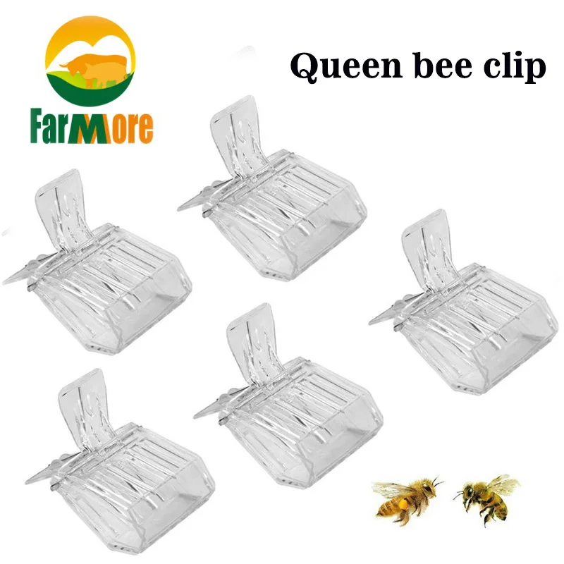 Beekeeping Tools Beekeeping Accessories Bee Cage Bee Queen Catcher Colorless Plastic Queen Cage Clip Isolation Room Beekeeper Equipment