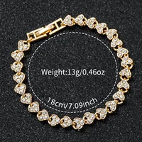 Fashion Women Stainless Steel  Gold Color Quartz Watch & Diamond Bracelet - Image 6