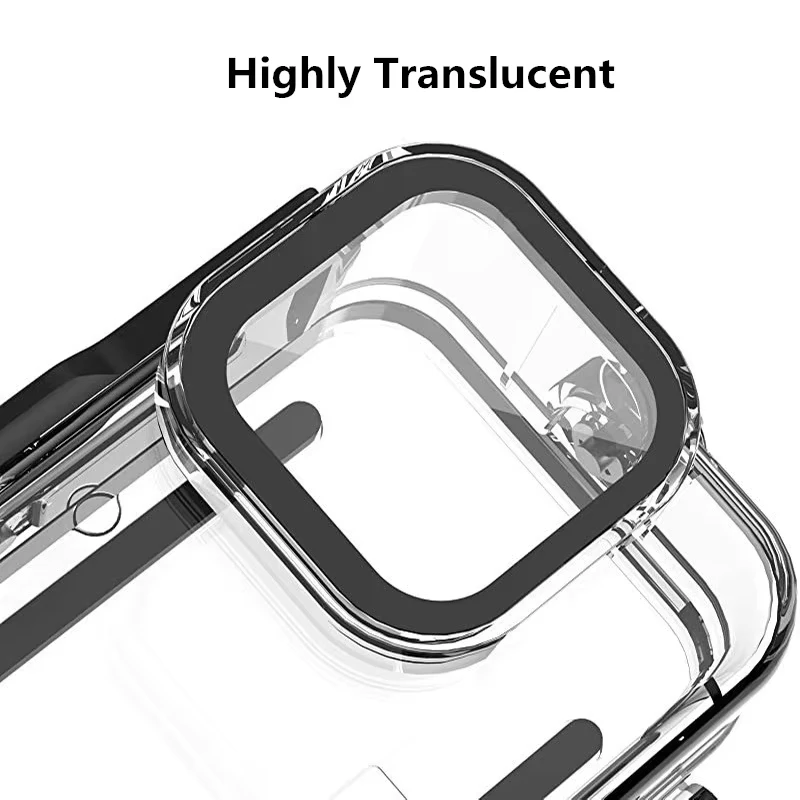 Boîtier étanche pour GoPro Hero 13 12 11 10 9 fixé sur un support, prêt pour la plongée sous-marine