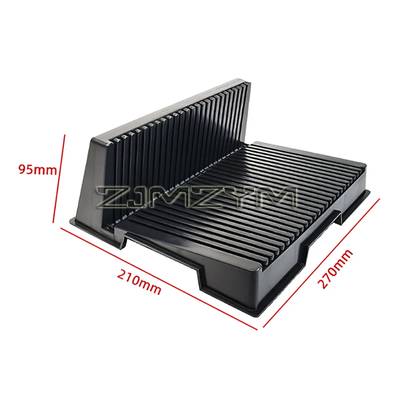 Pcb Rack Storage Anti-static Black Plastic Antistatic L-shape Tray Stackable Holder Electronic Components Storage Stand
