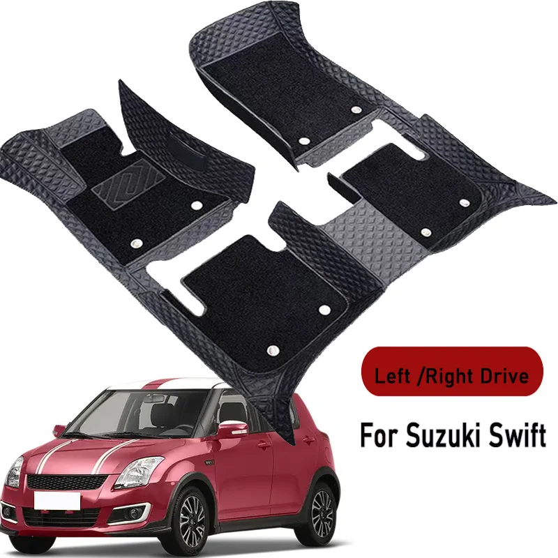 Auto-Fußmatten für Suzuki Swift 2005 2006 2007 2008 2009-2018 Maßgefertigte Fußpolster Automobil-Teppichbezug Innenausstattung Zubehör