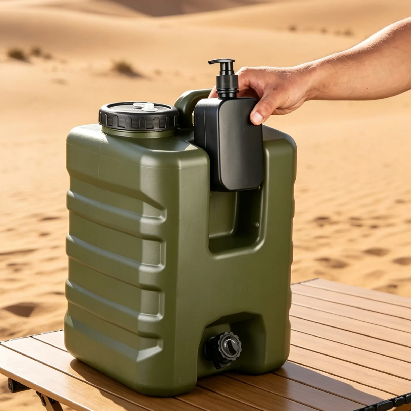 스피곳이 있는 20L 물통 캠핑 물통 비상 저장용 다기능 물 저장 용기 야외 하이킹용