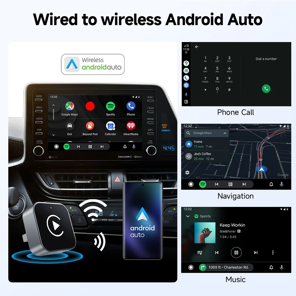 2 IN 1 Wired To Wireless CarPlay Adapter Android Auto Dongle Smart Box High Quality Luxury Car Accessories Intelligent System