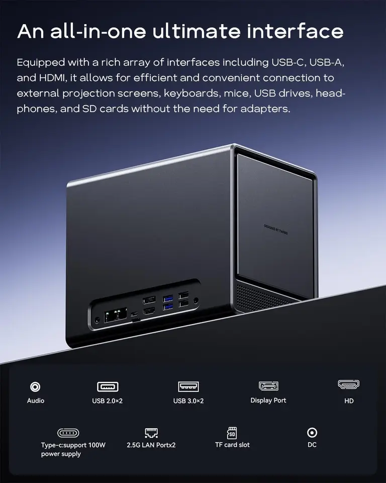 AOOSTAR WTR PRO Mini PC with 4 Bay Nas AMD Ryzen 7 5825u 4C/4T, Up