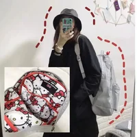 Sanrio Hello Kitty Y2k Backpack Anime Women Kawaii Cartoon Cute Light High Capacity High Quality Nylon Travel Student Bag Gift 2