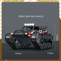 RC Tank 1: 12 2.4g High-Speed Drift Alloy Remote-Controlled Tank Charging Electric Model Children Outdooroff-Roadsport Toy Gift 1