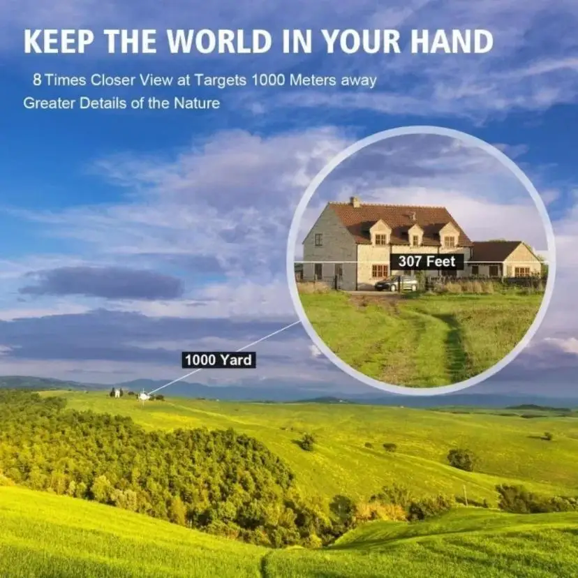 1 Pcs 30×60 Small Binocular Telescope Optical Prism Folding Small Binocular Telescope Red Film Blue Film Telescope