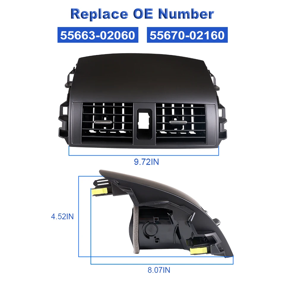 Center Dash A/C Outlet Air Vent Panel Compatible with 2008-2013 55670...