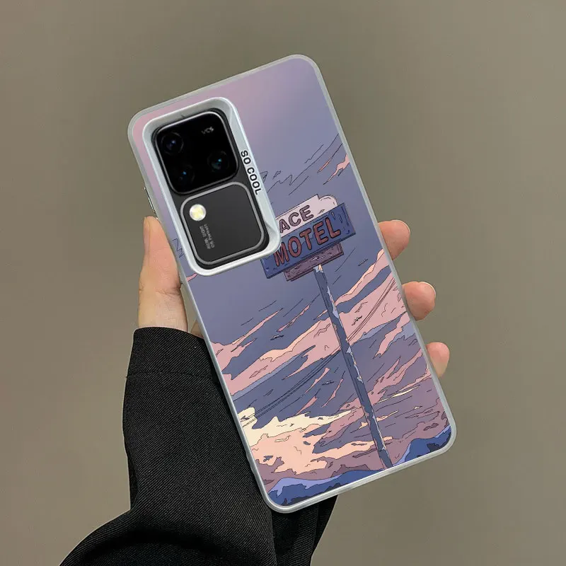 Anime Art Sky Landscape Laser Phone Case - Shockproof Cover