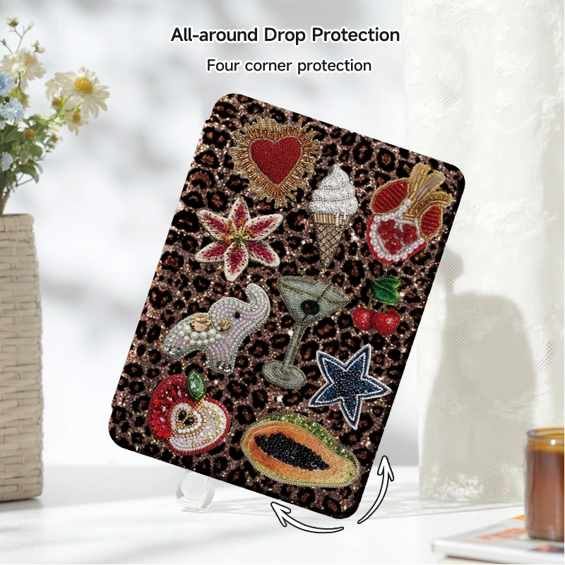 Chic Shockproof Kindle Case with Love Ring - Sleek Design