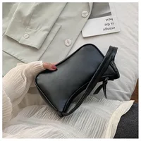 Nouveau rétro souple en cuir PU femmes épaule sous les bras sacs décontracté couleur unie petit haut-poignée sacs à main dames mode sacs à bandoulière 5