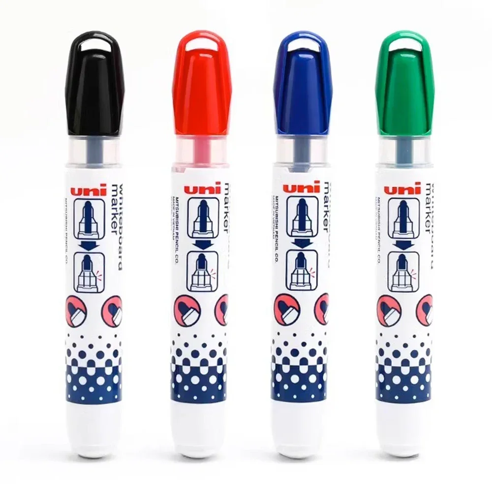 1pcs Japan Uni Whiteboard Marker with Round Head PWB-202 for Teachers Children To Write Erasable School Office Supplies