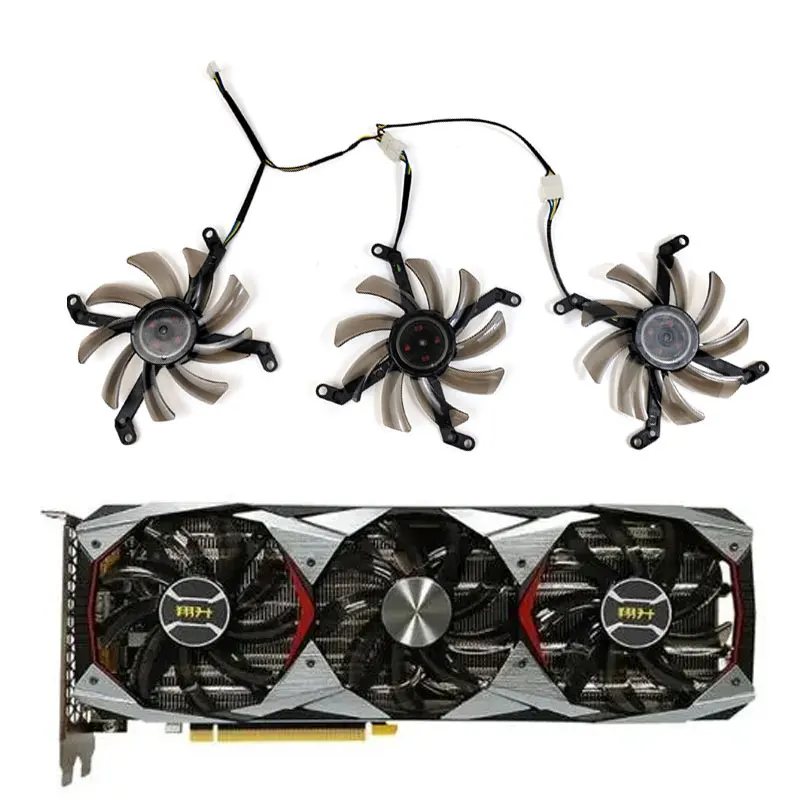 

NEW 87MM 4PIN T129215SU GTX 1080 Ti 11GB ARES GPU Fan，For ASL GeForce GTX 1080 Ti 11GB ARES