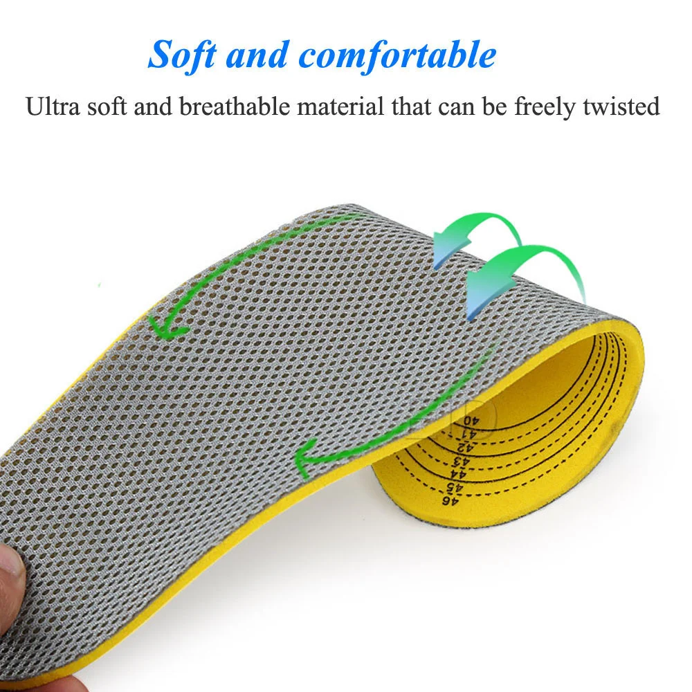 Atmungsaktiv Komfortable Orthopädische Einlegesohlen Flache Fuß Einsatz Arch Support Pads Camping Schuhe Einlegesohlen Einfügen Kissen für Männer Frauen – Detail 22