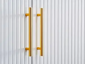 Wooden White Bedroom Armoire Storage Cabinet