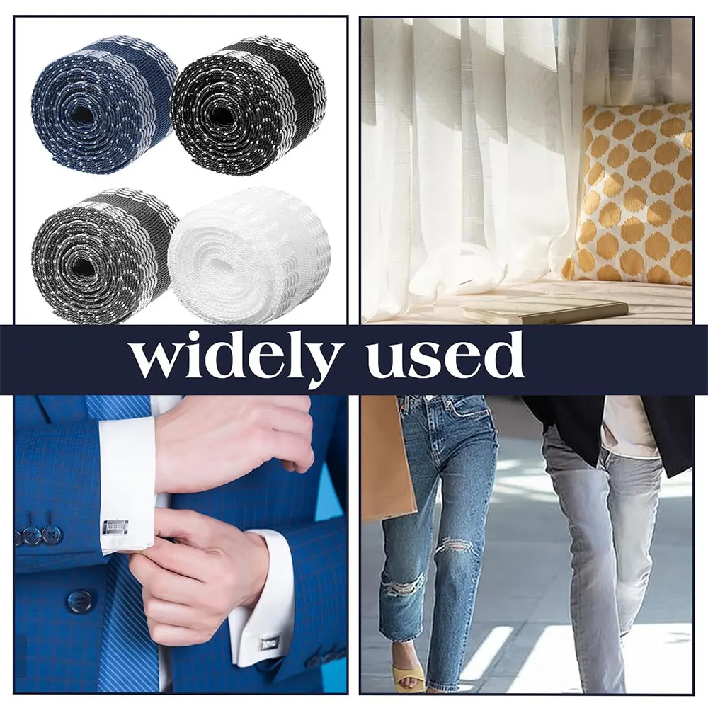 2.5cm x5M Pant Edge Shorten Self-Adhesive Pant Mouth Paste Iron-on Hem Tape Pants Fabric Fusing Hemming Tape Ironing Sewing Tape