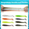 New 50/30/15PC Soft Fishing Lures Kit Silicone Lure Set Artificial Bait Worm with Crank Jig Head Hook Fishing Tackle Accessories 4