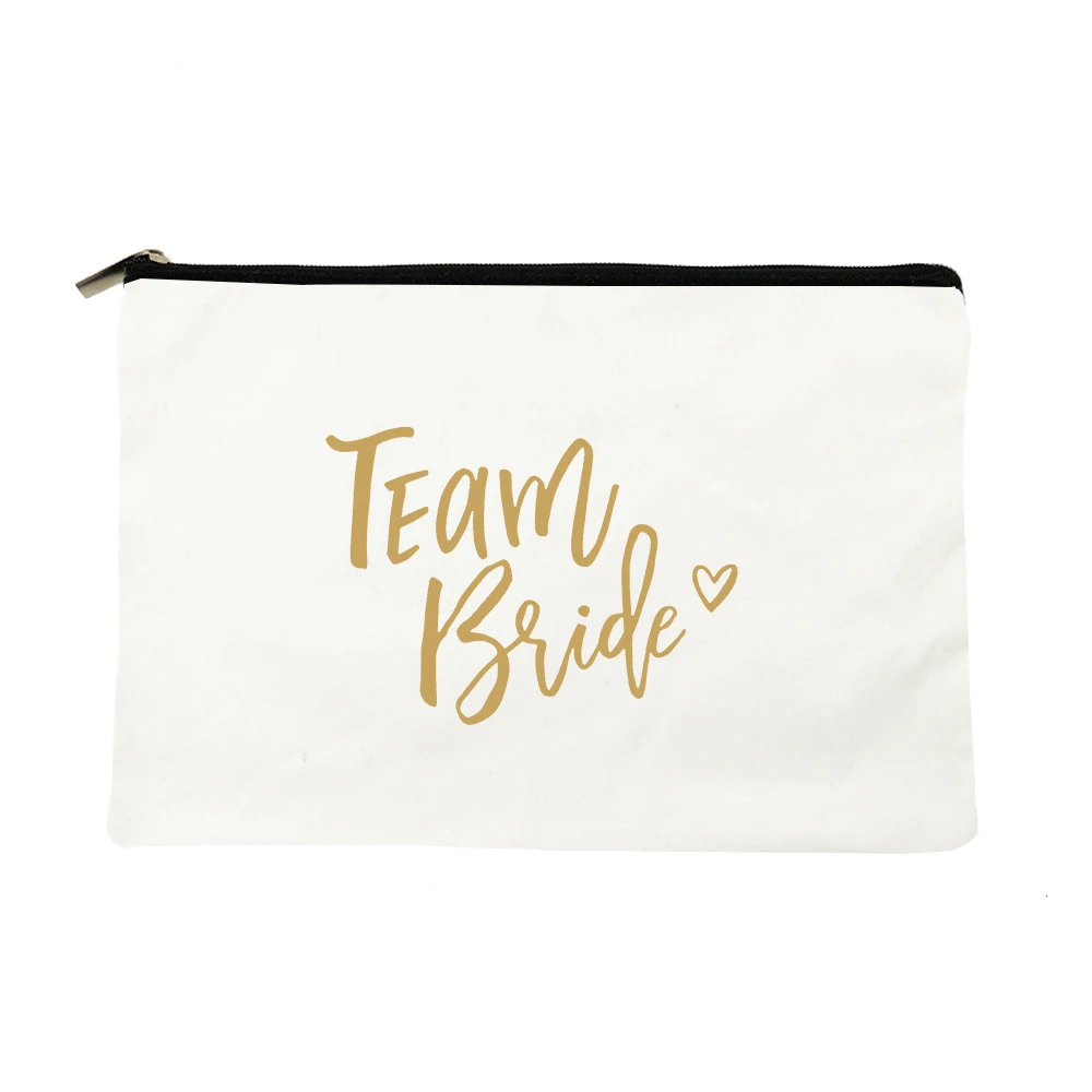 Bride Team Print Bridesmaid Gifts Women's Makeup Bags Female Toiletry Bag Cosmetics Case Bag Storage Wash Pack Travel Organizer 4