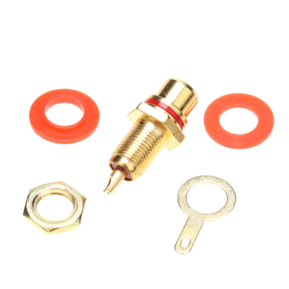 10/2pcs Audio Jack Adapters RCA Female Socket Connectors Zinc Alloy Gold Plating Female Plugs RCA Plug Audio Socket Converters