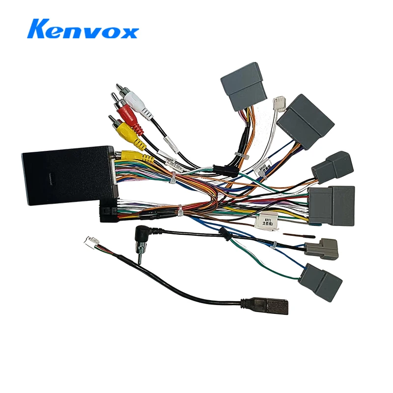 Android автомобильный радиоприемник Canbus, декодер для Honda Civic CRV Breeze 16 pin, жгут проводов, кабель питания