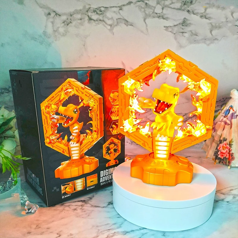 Genuine Bandai Digimon Adventure Agumon Gabumon Cartoon Bedside