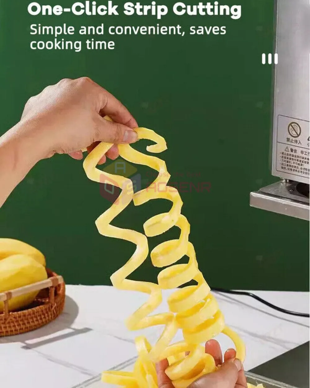 Electric Curly Fries Machine Commercial Automatic Potato Cutter 100kg/h Potato Tower Machine