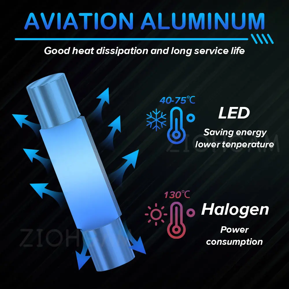 ZIOHGAM  Ʈũ ¦ ȣ , ڵ ׸ ,  , T6, C10W, LED 28mm, C5W, 6614F, 6612, SV8.5, 3030