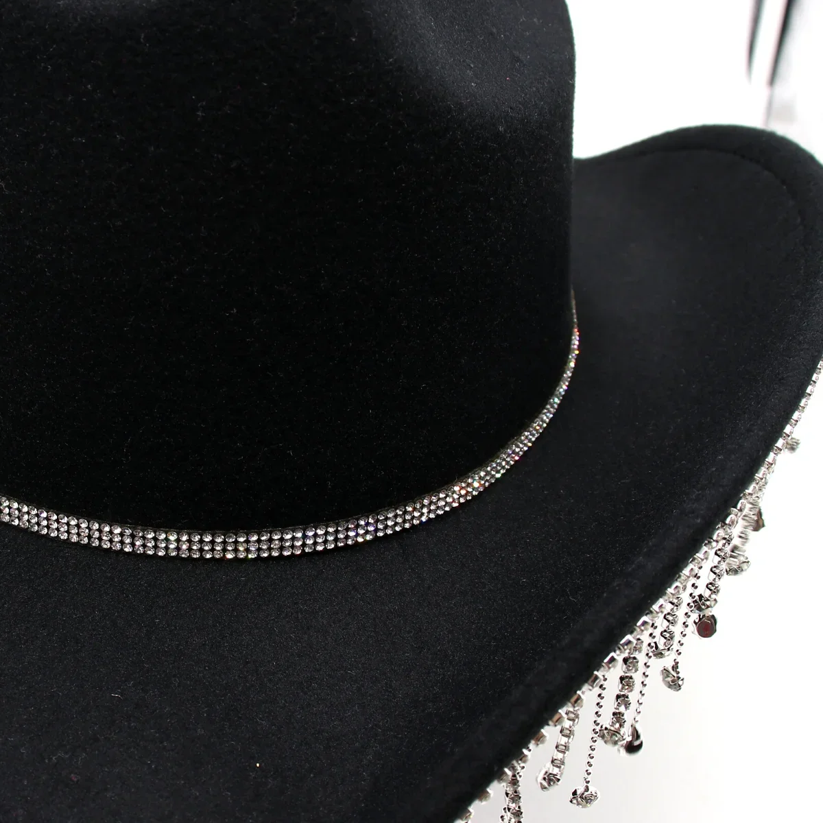 Women's Cowboy Hat Rhinestone Fringe Western Cowgirl Hats Bride Party Dress Hats cowboy hats cowgirl hats