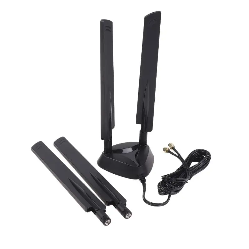 WiFi6 WiFi7 2.4G/5.8G/6G 밴드 외부 안테나 12dbi 블루투스 라우터 안테나 RP-SMA 블루투스 라우터 안테나