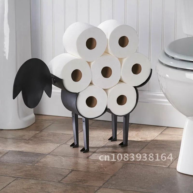 

Toilet Roll Holder Iron Paper Storage Bathroom hardware Tissue Storage Sheep Decorative Toilet Paper Holder Bathroom accessories