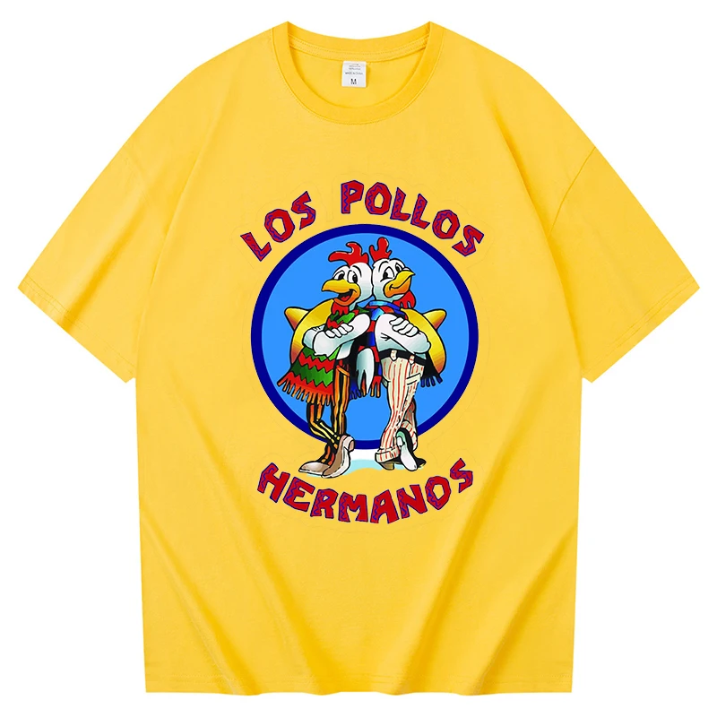Men's los pollos hermanos tshirt 100 cotton Breaking Bad LOS POLLOS