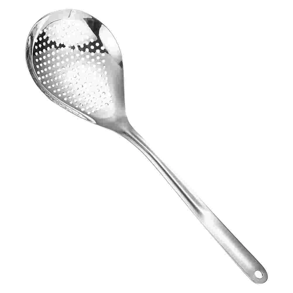 

Stainless Steel Skimmer Colander Slotted Spoon Kitchen Strainer Ladle with Long Handle for Skimming Grease Hot Pot Soup Oil