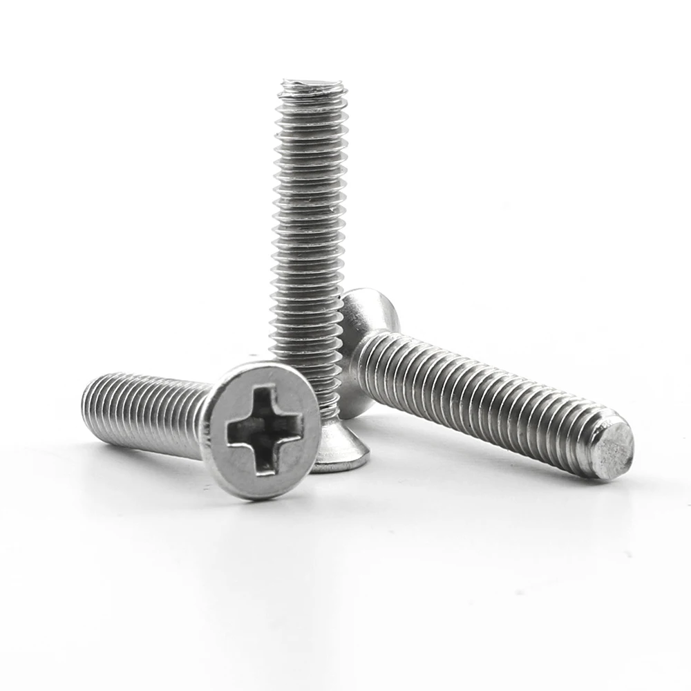 NINDEJIN M2 M2.5 M3 M4 M5 Phillips Flat Head Screw Machine Screw Assortment Kit with Nuts Stainless Steel stainless steel screws screw bolt nut set screw washer nut kit