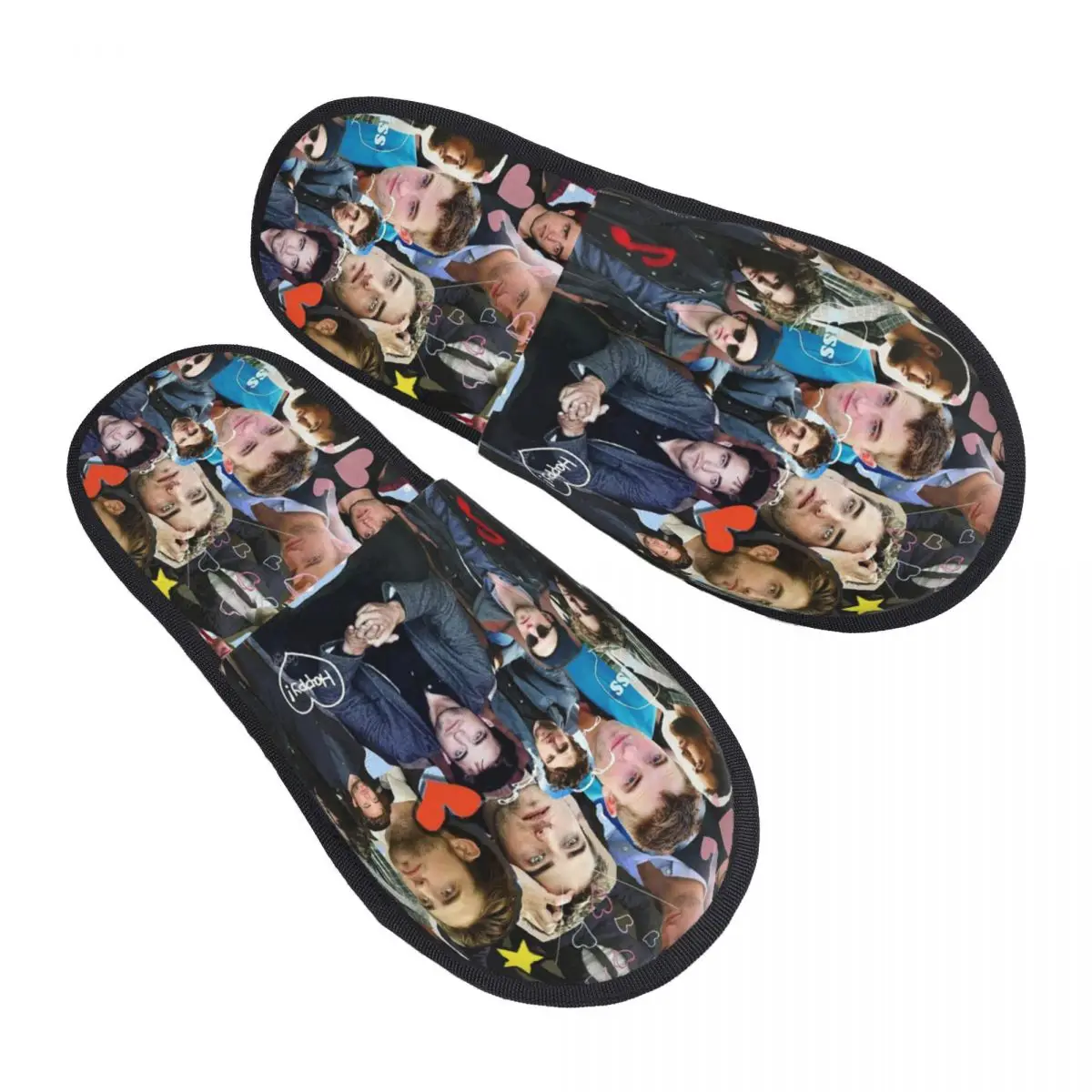 

Winter Slippers Robert Pattinson Collage Merch Household Fur Slippers Slides The Twilight Saga Movie Cozy Anti Slip Slides