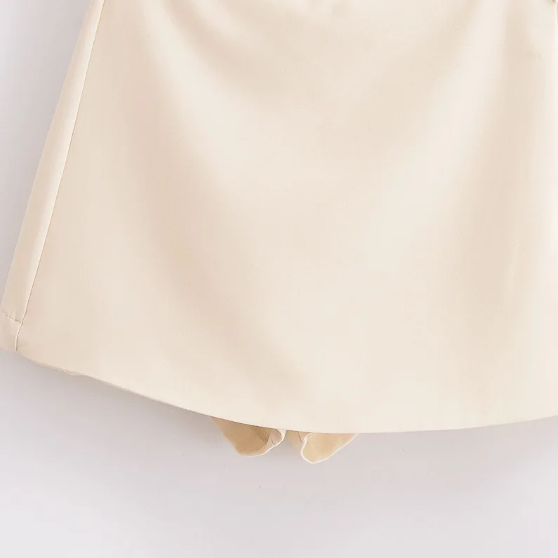 BSAY Shorts für Damen, modisch, Herbst und Winter, neu, bequem, lässig, einfarbig, seitlicher Reißverschluss, mittlere Taille, A-Linie, Culotte-Rock, Hose – Detail 22